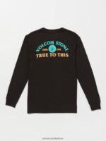 Z0ZR0830 Black Men Marcher Long Sleeve Tee Volcom Clothing - Image 2