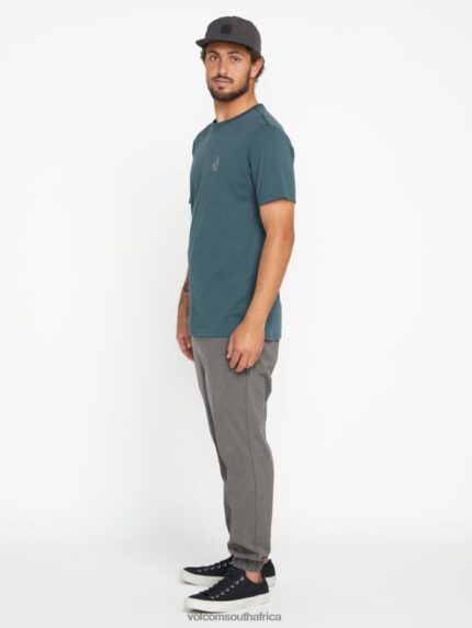 Z0ZR08326 Heather Grey Men Frickin Cross Shred Elastic Waist Joggers Volcom Clothing