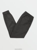 Z0ZR08328 Charcoal Heather Men Frickin Slim Jogger Pants Volcom Clothing - Image 2