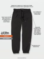 Z0ZR08329 Black Men Frickin Cross Shred Elastic Waist Joggers Volcom Clothing - Image 2