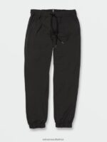 Z0ZR08329 Black Men Frickin Cross Shred Elastic Waist Joggers Volcom Clothing