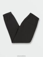 Z0ZR08329 Black Men Frickin Cross Shred Elastic Waist Joggers Volcom Clothing - Image 5