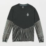 Z0ZR0832 Black Men Iconic Stone Dye Long Sleeve Tee Volcom Clothing