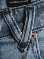 Z0ZR08341 Powder Blue Men Solver Denim Pants Volcom Clothing - Image 7