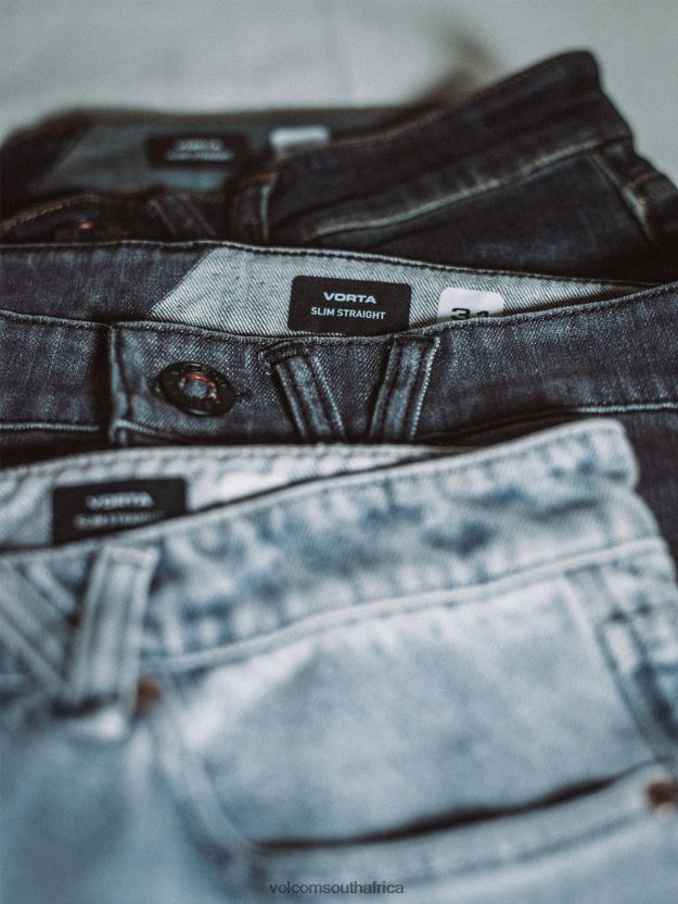 Z0ZR08346 Vintage Blue Men Vorta Denim Pants Volcom Clothing - Image 5