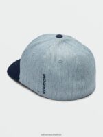 Z0ZR08380 Navy Men Full Stone Heather Flexfit Hat Volcom Accessories - Image 3