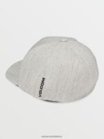 Z0ZR08382 Grey Vintage Men Full Stone Heather Flexfit Hat Volcom Accessories - Image 3