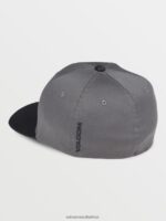 Z0ZR08383 Asphalt Black Men Full Stone Flexfit Hat Volcom Accessories - Image 3