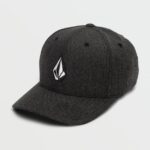 Z0ZR08385 Charcoal Heather Men Full Stone Heather Flexfit Hat Volcom Accessories