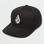 Z0ZR08386 Black Men Full Stone Flexfit Hat Volcom Accessories