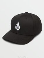 Z0ZR08386 Black Men Full Stone Flexfit Hat Volcom Accessories