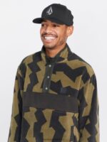 Z0ZR08392 Black Men Stone Tech Flexfit Delta Hat Volcom Accessories - Image 5