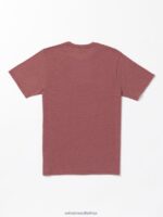 Z0ZR0839 Oxblood Heather Men Ninetyfive Short Sleeve Tee Volcom Clothing - Image 2