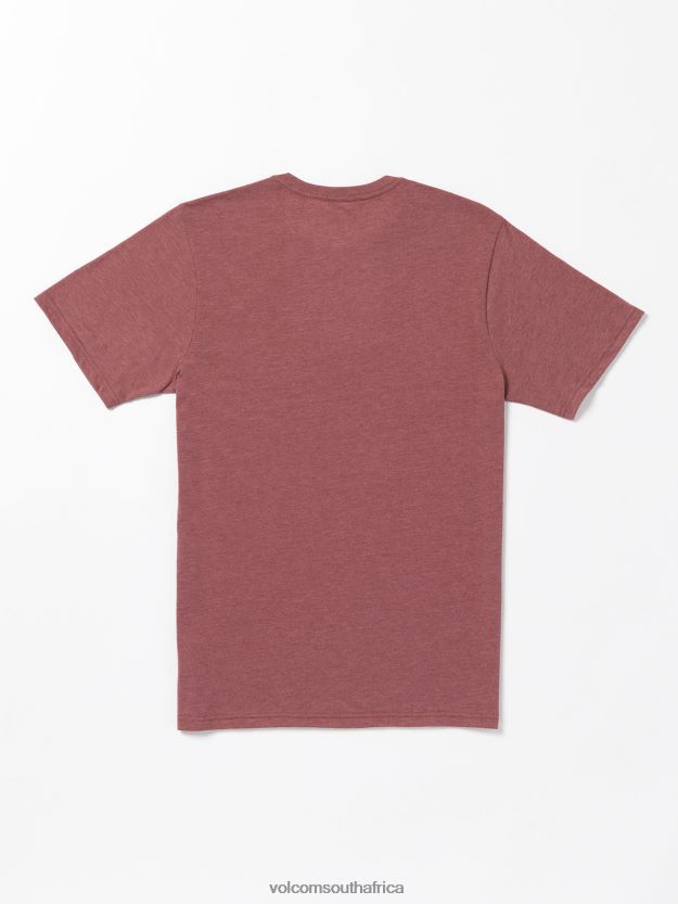 Z0ZR0839 Oxblood Heather Men Ninetyfive Short Sleeve Tee Volcom Clothing - Image 2