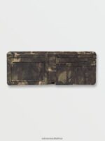 Z0ZR08431 Covert Green Men Post Bifold Wallet Volcom Accessories - Image 5