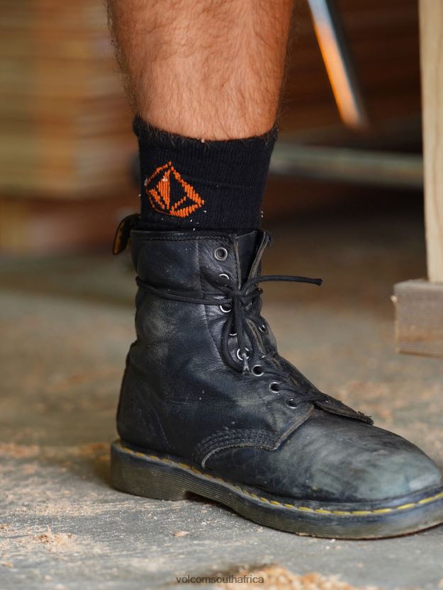 Z0ZR08437 Black Men Workwear Sock 3 Pack Volcom Accessories - Image 5