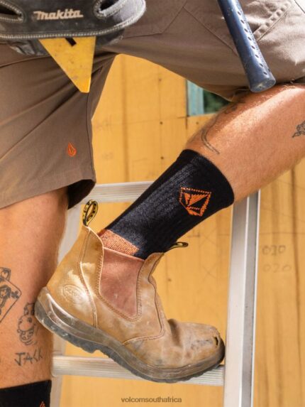 Z0ZR08437 Black Men Workwear Sock 3 Pack Volcom Accessories