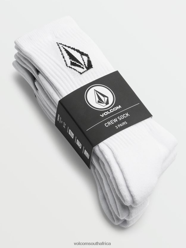 z0zr08438_white_men_full_stone_socks_3_pack_volcom_accessories.jpg Z0ZR08438 White Men Full Stone Socks 3 Pack Volcom Accessories - Image 1