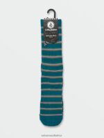 Z0ZR08440 Ocean Teal Men Stoney Stripes Socks Volcom Accessories - Image 2