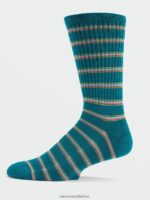 Z0ZR08440 Ocean Teal Men Stoney Stripes Socks Volcom Accessories - Image 6