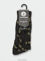 Z0ZR08441 Rinsed Black Men Pistol Socks Volcom Accessories - Image 3