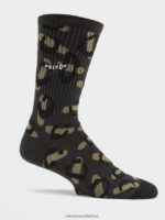 Z0ZR08441 Rinsed Black Men Pistol Socks Volcom Accessories - Image 4