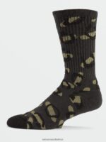 Z0ZR08441 Rinsed Black Men Pistol Socks Volcom Accessories - Image 6