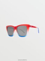 Z0ZR08451 Stars & Stripes/Silver Mirror Unisex Looky Lou Sunglasses Volcom Outdoor - Image 2