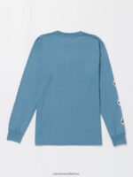 Z0ZR0849 New Fashion Men Iconic Stone Long Sleeve Tee- Indigo Ridge Volcom Clothing - Image 2