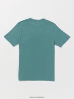 Z0ZR0854 Service Blue Men Iconic Stone Short Sleeve Tee Volcom Clothing - Image 2
