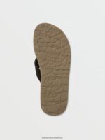 Z0ZR08580 Black Men Victor Sandals Volcom Footwear - Image 3