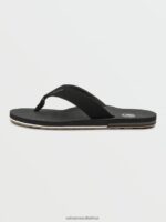 Z0ZR08580 Black Men Victor Sandals Volcom Footwear - Image 4