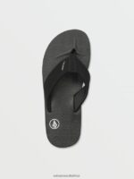 Z0ZR08580 Black Men Victor Sandals Volcom Footwear - Image 8