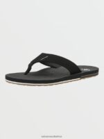 Z0ZR08580 Black Men Victor Sandals Volcom Footwear - Image 9