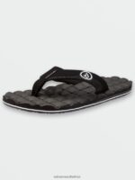 Z0ZR08584 Black White Men Recliner Sandals Volcom Footwear - Image 3