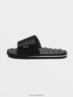 Z0ZR08587 Black White Men Recliner Slide Sandals Volcom Footwear - Image 5