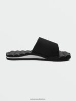 Z0ZR08587 Black White Men Recliner Slide Sandals Volcom Footwear - Image 7