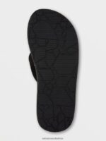 Z0ZR08593 Black Grey Men Eco Recliner 2 Sandals Volcom Footwear - Image 3