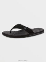 Z0ZR08593 Black Grey Men Eco Recliner 2 Sandals Volcom Footwear - Image 4