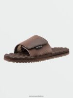 Z0ZR08597 Brown Men Recliner Slide Sandals Volcom Footwear - Image 3