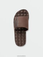 Z0ZR08597 Brown Men Recliner Slide Sandals Volcom Footwear - Image 5