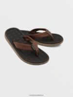 Z0ZR08604 Brown Men V.Co Draft Sandals Volcom Footwear