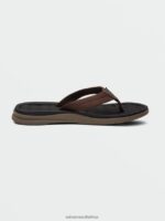 Z0ZR08604 Brown Men V.Co Draft Sandals Volcom Footwear - Image 4