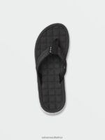 Z0ZR08609 Black White Men V.Co Draft Sandals Volcom Footwear - Image 9