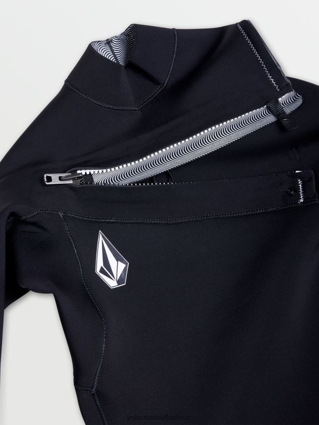 Z0ZR08635 Black Men Modulator 4/3mm Chest Zip Fullsuit Volcom Clothing - Image 16