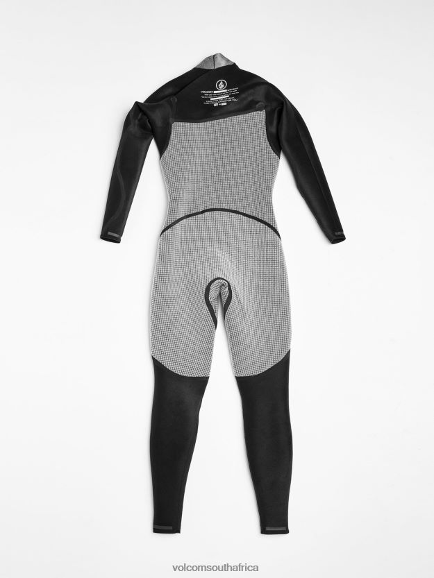 Z0ZR08635 Black Men Modulator 4/3mm Chest Zip Fullsuit Volcom Clothing - Image 17