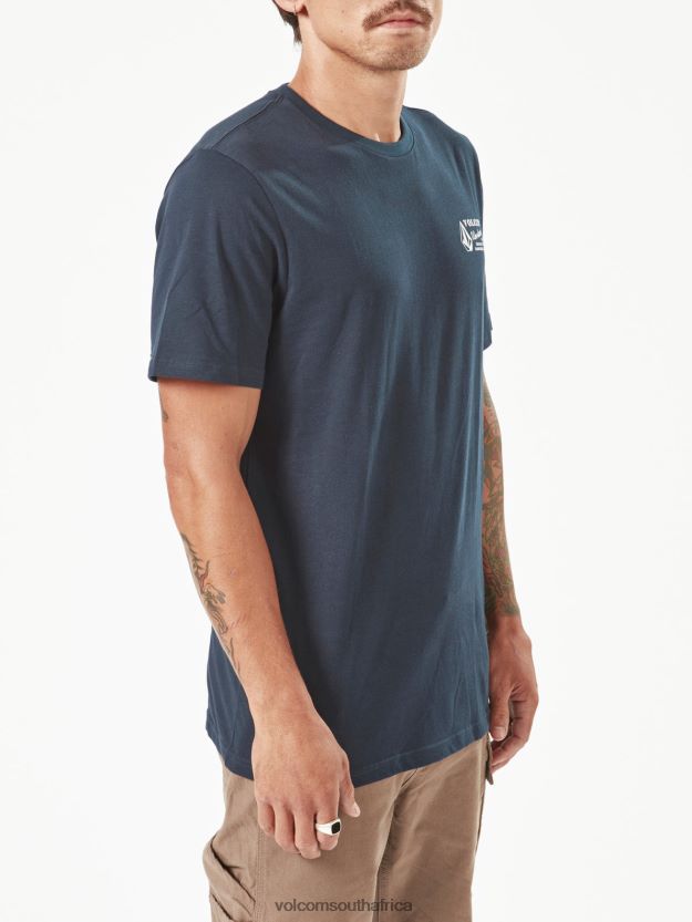 Z0ZR0863 Navy Men Workwear Short Sleeve Tee Volcom Clothing - Image 5