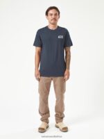Z0ZR0863 Navy Men Workwear Short Sleeve Tee Volcom Clothing - Image 6