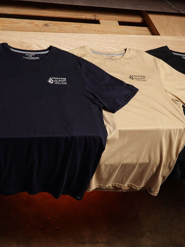 Z0ZR0863 Navy Men Workwear Short Sleeve Tee Volcom Clothing - Image 9