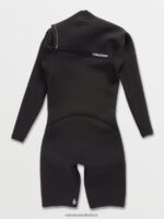 Z0ZR08643 Black Men Modulator 2/2mm Long Sleeve Springsuit Volcom Clothing - Image 22